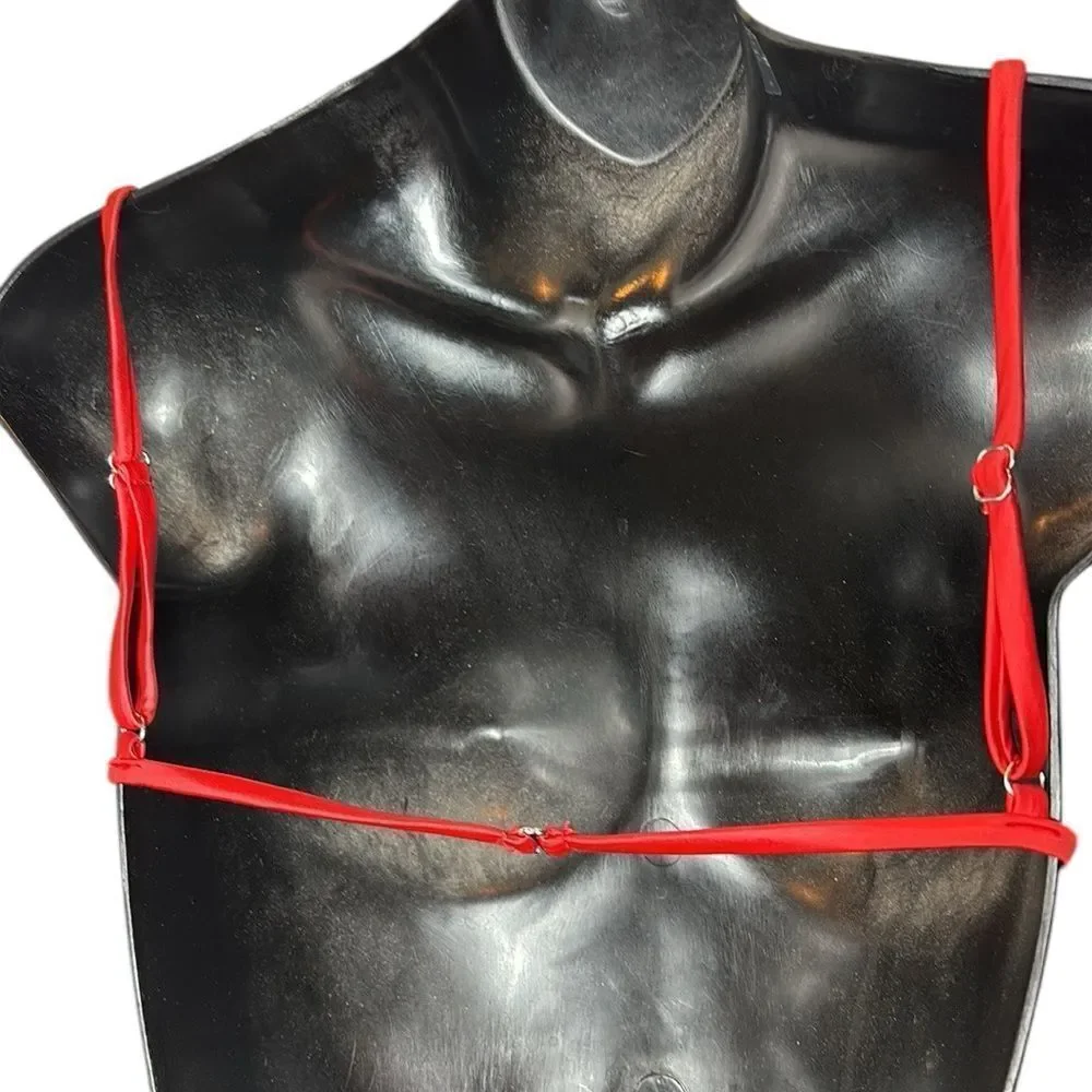 Frankie’s bikinis women’s small Maggie satin underwire bikini top grenadine new